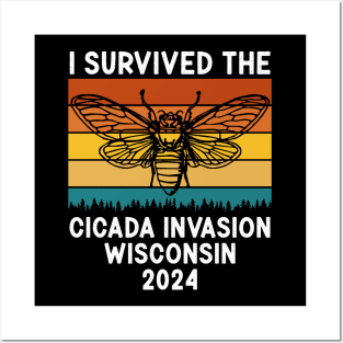 I Survived The Cicada Invasion Wisconsin 2024 Posters and Art